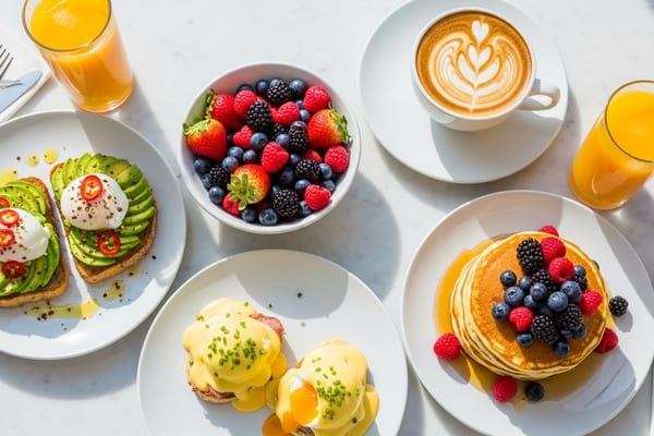 Brunch table spread